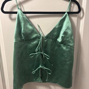 NWT Zara Tie Front Top